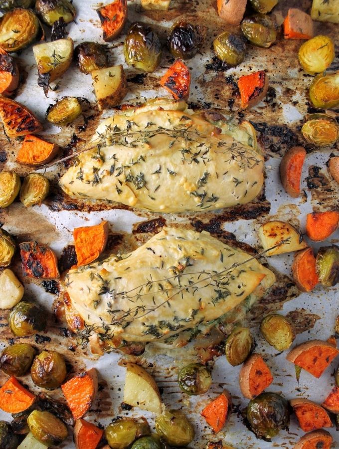 https://bytesizednutrition.com/wp-content/uploads/2017/02/Baked-Chicken-on-sheet-pan-with-roasted-Brussels-sprouts-and-potatoes.jpg